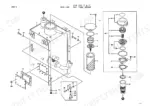 kawasaki-70ziv-wheel-loader-parts-catalog-aaap17311-0-engine-parts-19.webp Kawasaki 70ZIV exploded view of the oil tank group, showing tank assembly, filter components, and mounting hardware.