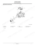 kawasaki-80z7-wheel-loader-shop-manual-93209-00600-exploded-view-225.webp Kawasaki 80Z7 exploded view of pump device showing main pump, pilot pump, regulator, O-ring, and mounting hardware.