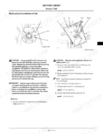 kawasaki-80z7-wheel-loader-shop-manual-93209-00600-procedures-55.webp Kawasaki 80Z7 cab removal procedure, hydraulic tank and battery box component diagrams with safety instructions.