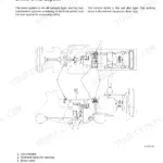 Kawasaki 80ZV-2 wheel loader brake units layout drawing with accumulator, brake valve and parking brake
