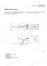 kawasaki-80zv-2-shop-manual-brake-group-function-structure-check-adjustment-248.webp Kawasaki 80ZV-2 wheel loader brake units layout drawing with accumulator, brake valve and parking brake