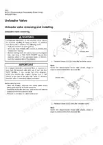 kawasaki-80zv-2-shop-manual-disassembly-reassembly-brake-group-825.webp Kawasaki 80ZV-2 wheel loader unloader valve removal steps with hose illustrations