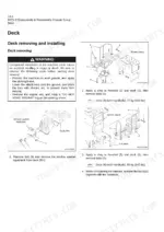 kawasaki-80zv-2-shop-manual-disassembly-reassembly-chassis-group-and-service-standards-589.webp Kawasaki 80ZV-2 wheel loader cab deck removal procedure with sling and bolt illustrations