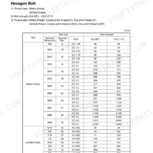 Kawasaki 80ZV bolt tightening torque table for metric and unified thread hexagon bolts with 8.8 and 10.9 strength ratings.