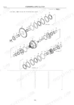 kawasaki-85z5-wheel-loader-parts-catalog-93311-00323-drivetrain-parts-174.webp Kawasaki 85Z5 exploded view diagram of the transmission forward and 3rd clutch assembly components with reference numbers.