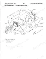 kawasaki-95ziv-wheel-loader-shop-manual-aaa-s97c2e14-962-torque-66.webp Kawasaki 95ZIV exploded view diagram of radiator mount assembly with bolt tightening torque specifications and component labels.