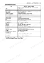 kawasaki-fx751v-fx801v-fx850v-4-stroke-air-cooled-v-twin-gasoline-engine-service-manual-specs-13.webp Kawasaki FX751V, FX801V, FX850V general specifications table including bore, stroke, displacement, and oil capacity.