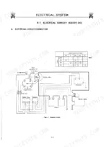 kawasaki-kss70-kss80z-super-shovel-shop-manual-s0701-5-wiring-37.webp Kawasaki KSS70, KSS80Z electrical circuit wiring diagram showing starter switch, battery relay, generator, and terminal table.