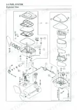 kawasaki-kvf650-series-all-terrain-vehicle-service-manual-99924-1261-04-exploded-view-78.webp Kawasaki KVF650 Prairie 650 4x4 fuel system exploded view diagram.