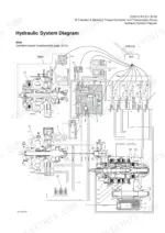 kcm-115zv-2-wheel-loader-shop-manual-93216-00462-system-diagram-110.webp Kawasaki 115ZV-2 hydraulic system diagram for torque converter and transmission group with shift lever and MCU connections.