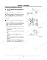 kcm-45zv-2-wheel-loader-operator-manual-93104-00041-attachments-274.webp Kawasaki 45ZV-2 mechanical quick coupler removal procedure with diagrams showing lock pin, lever, and coupler pin locations.