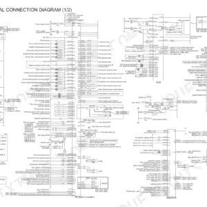 Kawasaki 90Z7, 92Z7 electrical connection diagram showing ECM, monitor controller, sensors, relays, and solenoid valve wiring.