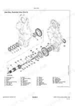 kemper-450fi-rotary-harvesting-unit-technical-manual-84338732a-exploded-view-41.webp Kemper 450FI gear box exploded view diagram showing shafts, gears, bearings, and seals with a numbered parts list.