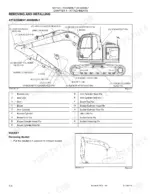 Kobelco ED150 excavator dozer attachment assembly pin locations diagram for boom, arm and bucket