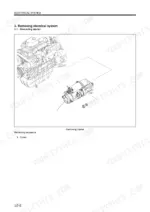 Kobelco ED150 excavator dozer engine starter removal illustration
