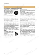 Kobelco ED150 excavator dozer engine safety warnings for rotating parts and lockout tagout