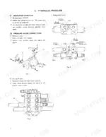 Kobelco K903-II hydraulic pressure testing procedure for pump and swing control valve with connection diagrams.