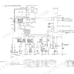 Kobelco K903-II electric system wiring diagram showing battery, relays, fuses, switches, and cluster gauge connections.