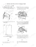 kobelco-k909-ii-k909lc-ii-hydraulic-excavator-shop-manual-s5lq0003e-02-procedures-95.webp Kobelco K909-II, K909LC-II hydraulic pump removal procedure diagrams showing hose disconnection, suction stopper, and lifting steps.