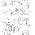Kobelco SK045-2 exploded view of the power plant assembly, showing engine, radiator, air cleaner, and exhaust components.