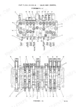 kobelco-sk045-2-hydraulic-excavator-parts-catalog-s4py1008-hydraulic-parts-312.webp Kobelco SK045-2 control valve assembly exploded view diagram showing hydraulic ports and internal spool components.
