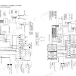 Kobelco SK200, SK200LC, SK220, SK220LC, SK100, SK100L, SK120, SK120LC electrical hydraulic system diagram for Mark V models.