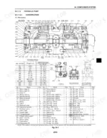 kobelco-sk210-8-excavator-shop-manual-yn91zu0007p1-na-exploded-view-257.webp Kobelco SK210-8, Acera Mark 8 main hydraulic pump exploded view, tightening torque table, and parts list.