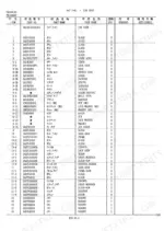 kobelco-sk210iv-sk210lciv-hydraulic-excavator-parts-catalog-s3ynj0001ze02-cab-parts-110.webp Kobelco SK210 Mark IV, SK210LC Mark IV parts list table for Cab Assembly components, glass, and hardware.