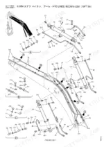 kobelco-sk250-6es-sk250lc-6es-hydraulic-excavator-parts-catalog-s3lq00011ze01-boom-parts-244.webp Kobelco SK250-6ES, SK250LC-6ES exploded view diagram of 6.02M boom hydraulic lines, cylinders, and mounting hardware.