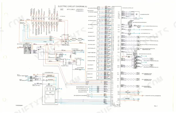 Kobelco SK290LC, SK330LC hydraulic excavator electric circuit diagram sheet
