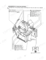 kobelco-sk300-iii-sk300lc-iii-hydraulic-excavator-operator-manual-ycuk93s001om-00-controls-33.webp Kobelco SK300 III, SK300LC III diagram showing the arrangement of operator controls, levers, seat, and console components.