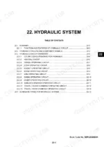 kobelco-sk50sr-5-hydraulic-excavator-shop-manual-s5pj0028e01-hydraulic-96.webp Kobelco SK50SR-5, SK50SR-C hydraulic system table of contents listing circuits, operations, and schematic piping.