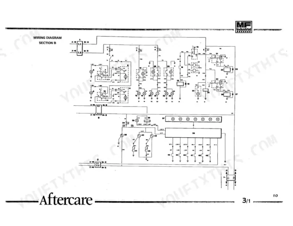 Kobelco TLK 750, 860, 865, 965 electrical wiring diagram showing fuses, relays, and component connections.
