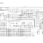 Komatsu CK35-1 optional electrical wiring diagram showing relays, control panel, and component connection tables.