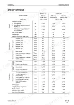 komatsu-d39ex-21-d39px-21-bulldozer-shop-manual-sebm023810-specs-37.webp Komatsu D39EX-21, D39PX-21 specifications table showing operating weight, travel speed, ground pressure, and machine dimensions.