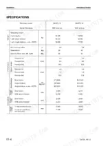 komatsu-d61ex-12-d61px-12-bulldozer-shop-manual-sebm036700-specs-26.webp Komatsu D61EX-12, D61PX-12 specifications table showing operating weight, performance, ground pressure, and machine dimensions.