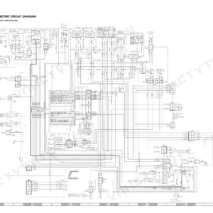 Komatsu D61EX-12, D61PX-12 electric circuit diagram for canopy specification showing engine, lighting, and fuse box wiring.