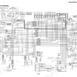 Komatsu FD100-8, FD115-8, FD135-8, FD150E-8, FD160E-8, EX50 electrical circuit wiring diagram for lights, switches, and sensors.