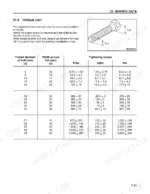 komatsu-fg35st-7-variants-forklift-truck-operator-manual-om049-1-torque-113.webp Komatsu FG35ST-7, FG35BCS-7, FG40ZT(2)-7, FG40T(2)-7, FG45T2-7, FG45ST-7, FG45BCS-7, FG50AT2-7, FD40T(2)-7, FD40ZT(2)-7, FD45T(2)-7, FD50AT2-7, FG40ZT-7, FD40ZT-7, FG40T-7, FD40T-7, FD45T-7, FG40/45T(2)-7, FG35/45BCS-7, FD40/45T(2)-7, FG(D)40/45T(2)-7, FG(D)40Z(2) torque list table showing bolt diameter, width across flats, and tightening torque values.