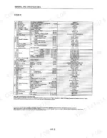 Komatsu FD50E-5 general specifications table including dimensions and performance data.