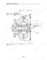 Komatsu FG50-5 to FD80H-5 torque diagram for torque converter disassembly and assembly with grease and sealant instructions.
