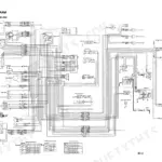 Komatsu FG50-5, FD50-5, FD80H-5 wiring diagram showing electrical circuits, sensors, switches, and battery connections.