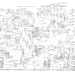 Komatsu PC100-5, PC120-5 electrical wiring diagram showing controllers, sensors, and connector pinouts.