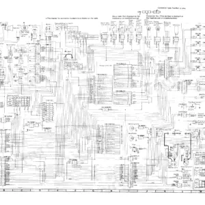 Komatsu PC100-5, PC120-5 electrical wiring diagram showing controllers, sensors, and connector pinouts.