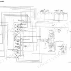 Komatsu PC20R-8, PC25R-8, PC27R-8 hydraulic circuit diagram showing control valve, pump, and component index list.