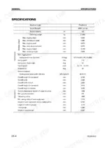 komatsu-pc228us-3-pc228uslc-3-hydraulic-excavator-shop-manual-sebm023104-specs-30.webp Komatsu PC228US-3, PC228USLC-3 specifications table showing working ranges, performance metrics, and machine dimensions.