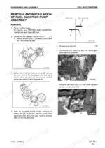 komatsu-pc27mr-2-variants-hydraulic-excavator-shop-manual-sebm032411-procedures-556.webp Komatsu PC27MR-2, PC30MR-2, PC35MR-2, PC40MR-2, PC50MR-2 fuel injection pump removal and installation procedure diagrams.