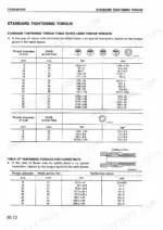 Komatsu PC400-6, PC400LC-6, PC450-6, PC450LC-6 standard tightening torque tables for metric bolts and flared nuts.