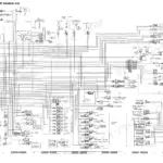 Komatsu PC400-6, PC400LC-6, PC450-6, PC450LC-6 electric circuit diagram showing battery, starting motor, and sensors.