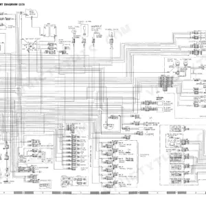 Komatsu PC400-6, PC400LC-6, PC450-6, PC450LC-6 electric circuit diagram showing battery, starting motor, and sensors.